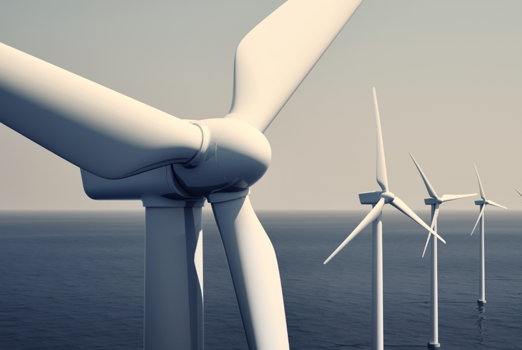 Windturbines On The Ocean